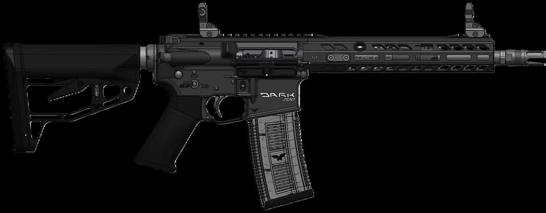 Fuzil DARK 300 — plataforma AR em .300 Blackout, cano 10.5"